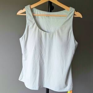 NWT OGL Move Light Sage Green Sleeveless Top with Built in Bra Size Large
